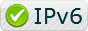 88x31 button reading 'IPv6' next to a green checkmark.